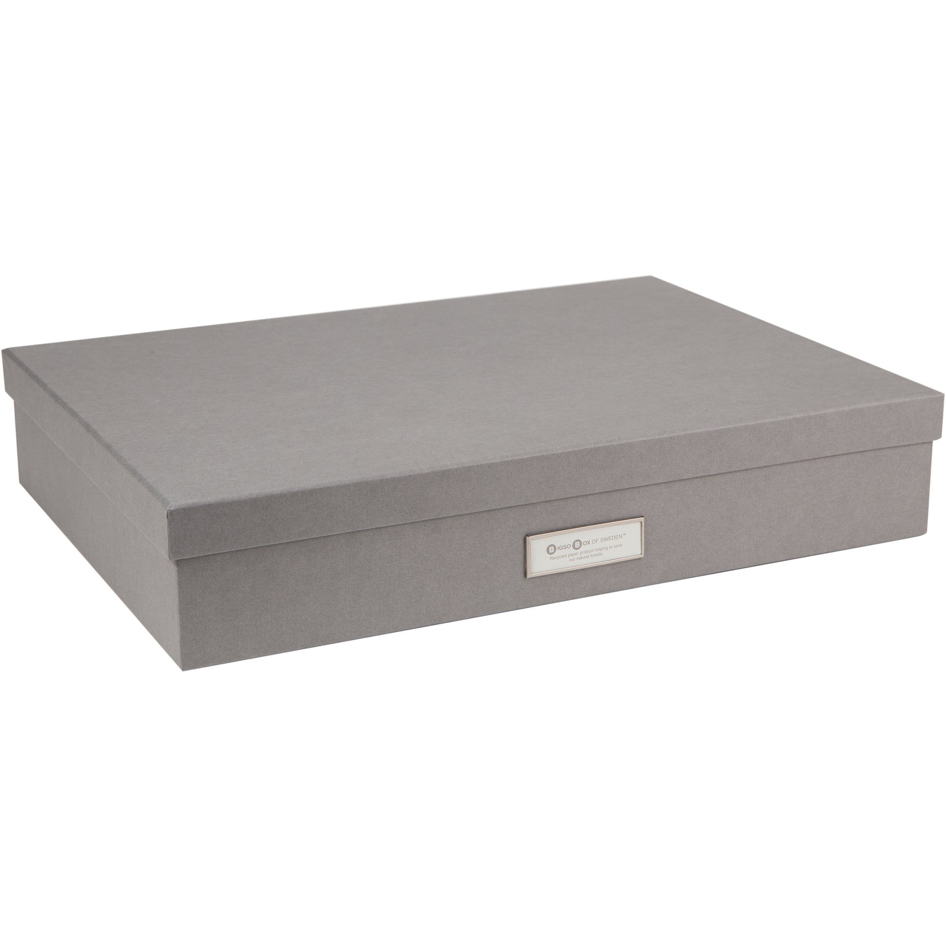 Bigso Box of Sweden Sverker Aufbewahrungsbox B 315 × H 85 × T 435 mm – für A3/Legal, mit Deckel