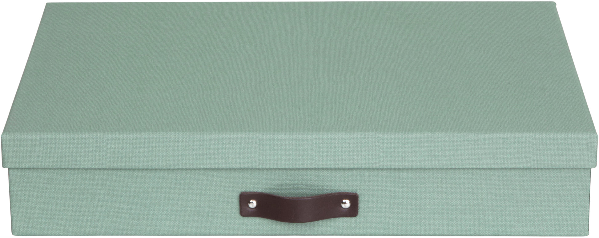 Bigso Box of Sweden Sverker Aufbewahrungsbox 12 l – für A3, mit Deckel, Mintgrün, B 310 × H 85 × T 440 mm