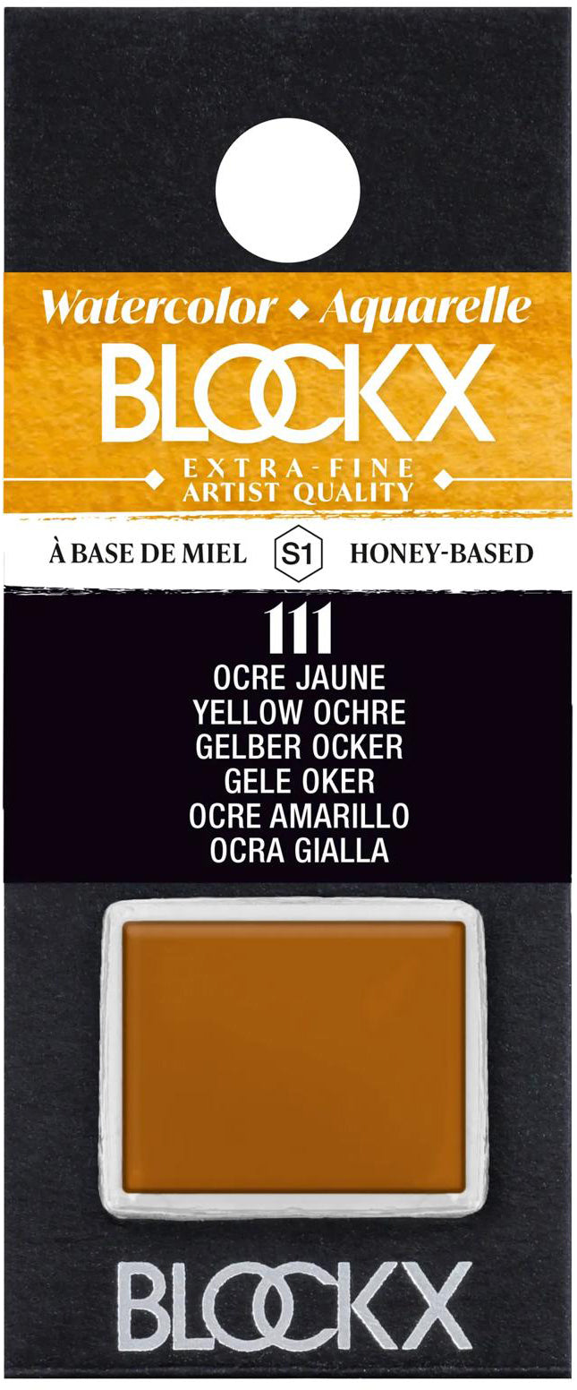 Blockx Aquarellfarbe – Ockergelb – 1/2 Näpfchen, 1,5 ml