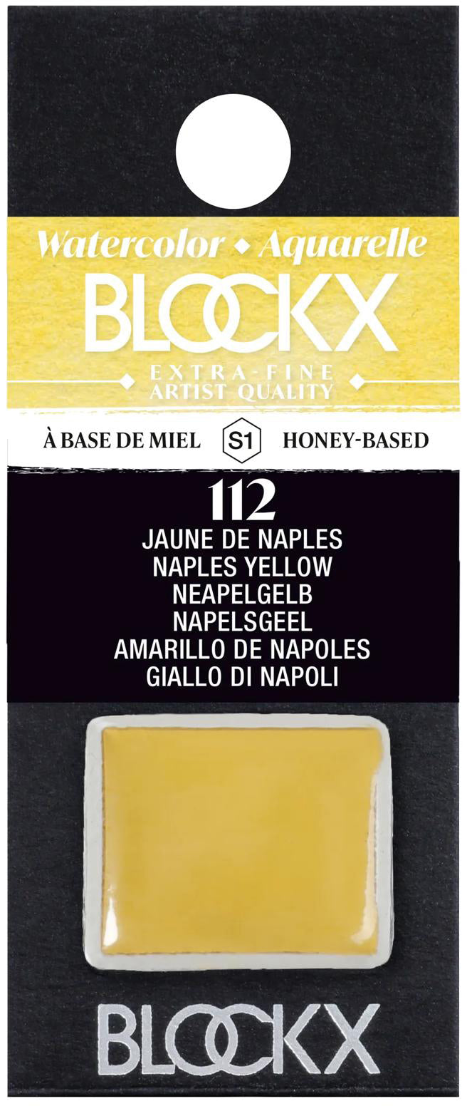 Blockx Aquarellfarbe – Neapelgelb – 1,5 ml (1/2 Näpfchen)