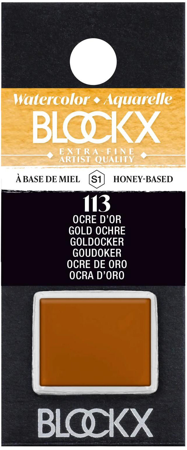 Blockx Aquarellfarbe – Ockergold – 1/2 Näpfchen (1,5 ml)