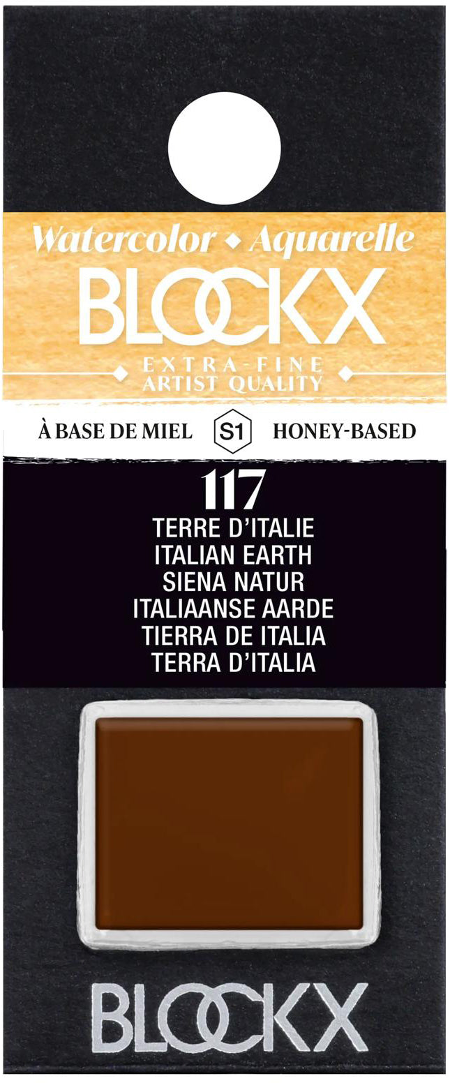 Blockx Aquarellfarbe – Siena Natur – 1,5 ml (1/2 Näpfchen)