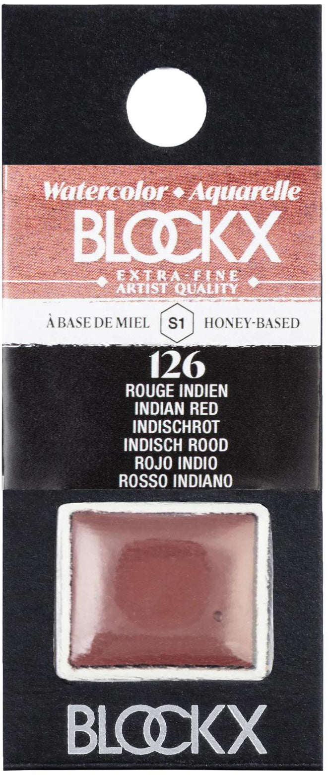 Blockx Aquarellfarbe – Indischrot – 1/2 Näpfchen (1,5 ml)
