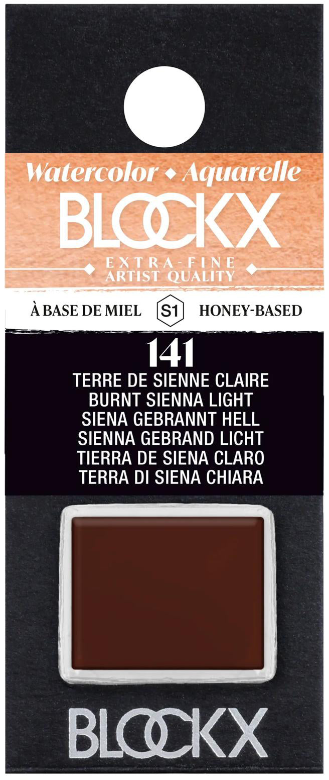 Blockx Aquarellfarbe – Siena gebrannt hell – 1/2 Näpfchen (1,5 ml)