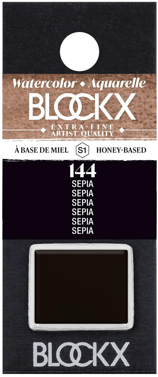 Blockx Aquarellfarbe – Sepia – 1,5 ml (1/2 Näpfchen)