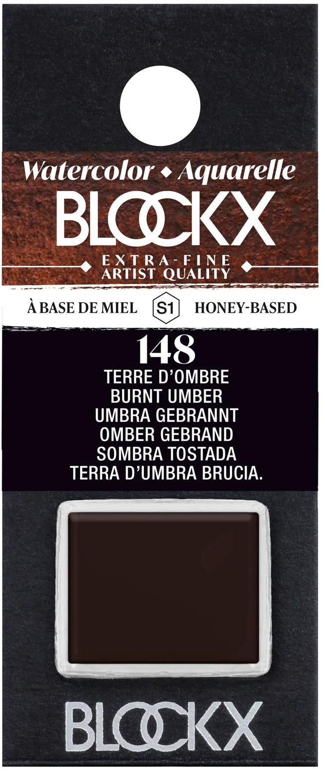 Blockx Aquarellfarbe – Umbra gebrannt – 1/2 Näpfchen (1,5 ml)