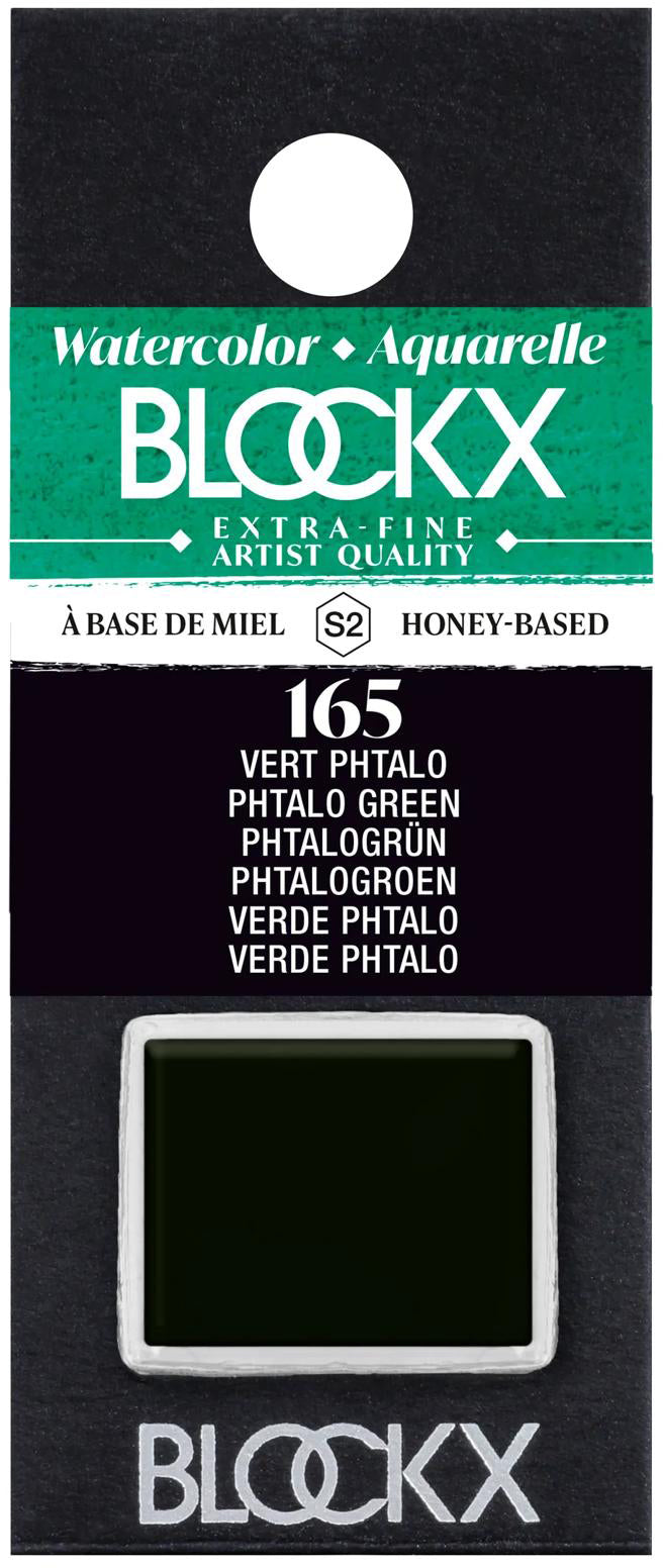 Blockx Aquarellfarbe – Phtalogrün – 1/2 Näpfchen, 1,5 ml