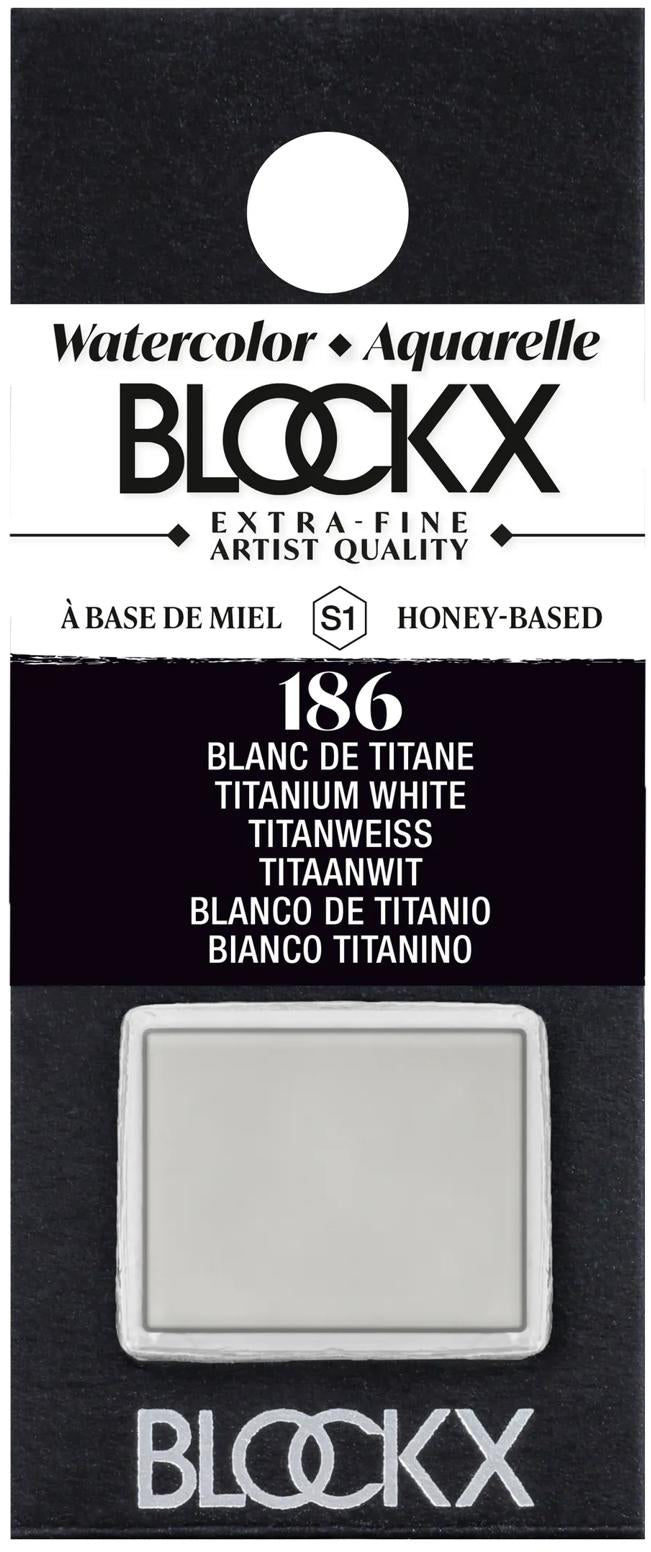Blockx Aquarellfarbe extrafein – Titanweiss – 1/2 Näpfchen, 1,5 ml