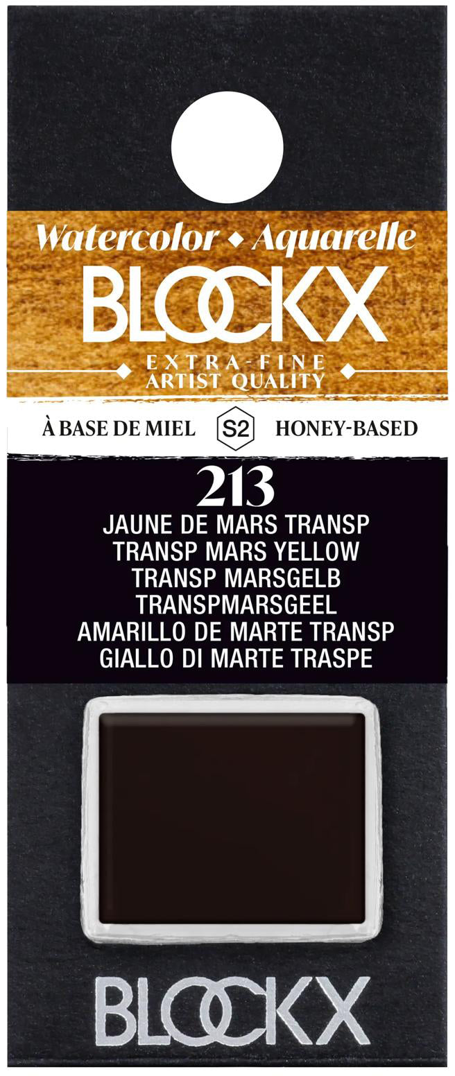 Blockx Aquarellfarbe – Marsgelb, Transparent, Extrafein – 1,5 ml (1/2 Näpfchen)