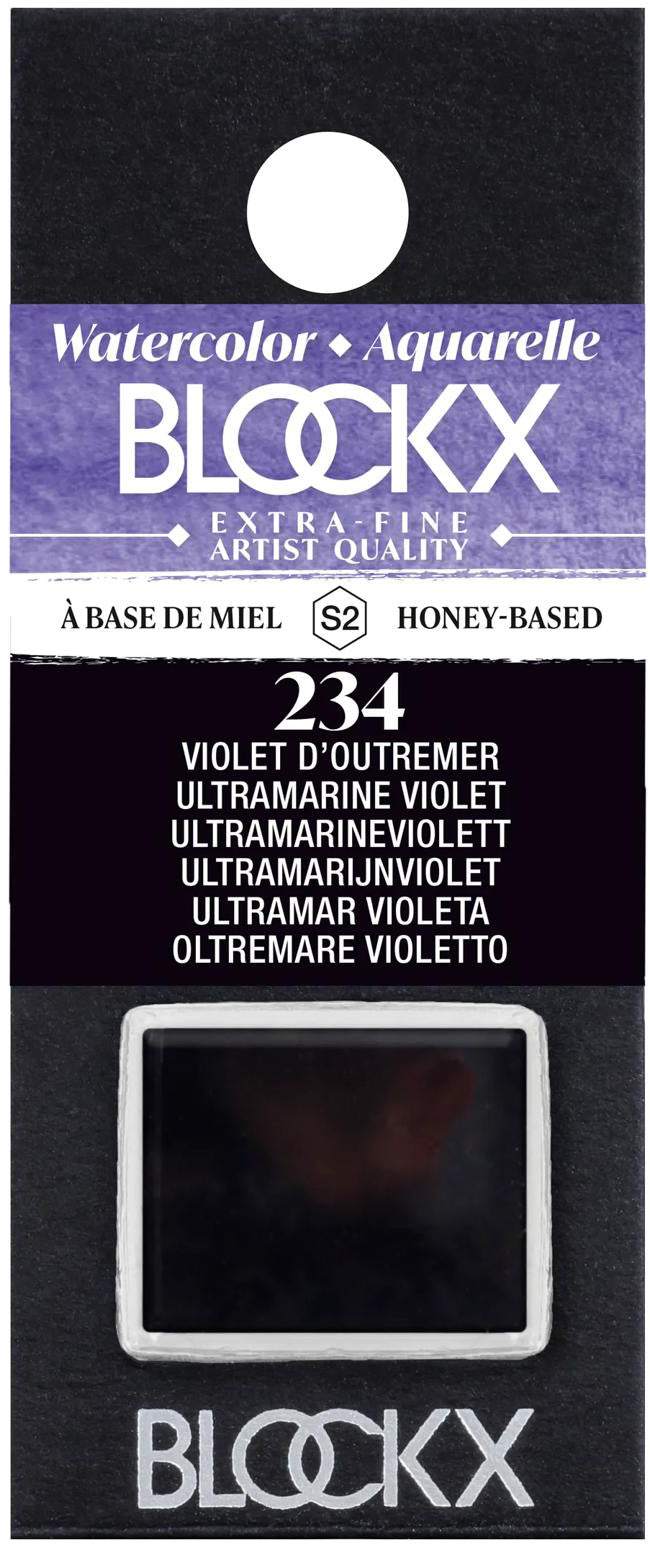 Blockx Aquarellfarbe – Ultramarinviolett – 1/2 Näpfchen, 1,5 ml