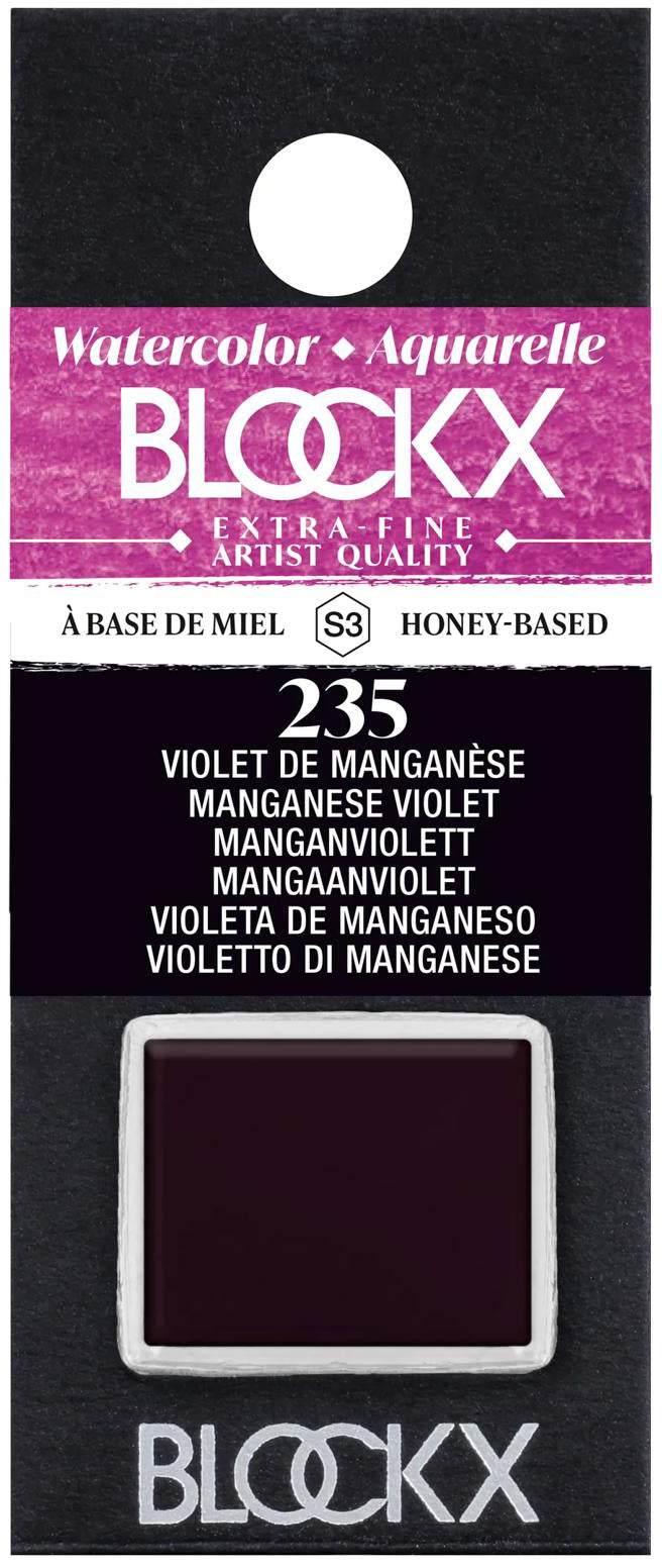 Blockx Aquarellfarbe – Manganviolett – 1/2 Näpfchen, 1,5 ml