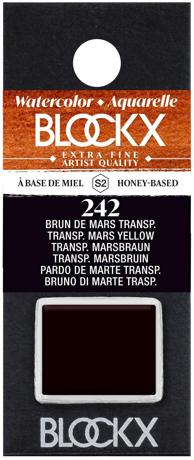 Blockx Aquarellfarbe – Marsbraun, transparent, glänzend – 1,5 ml (1/2 Näpfchen)