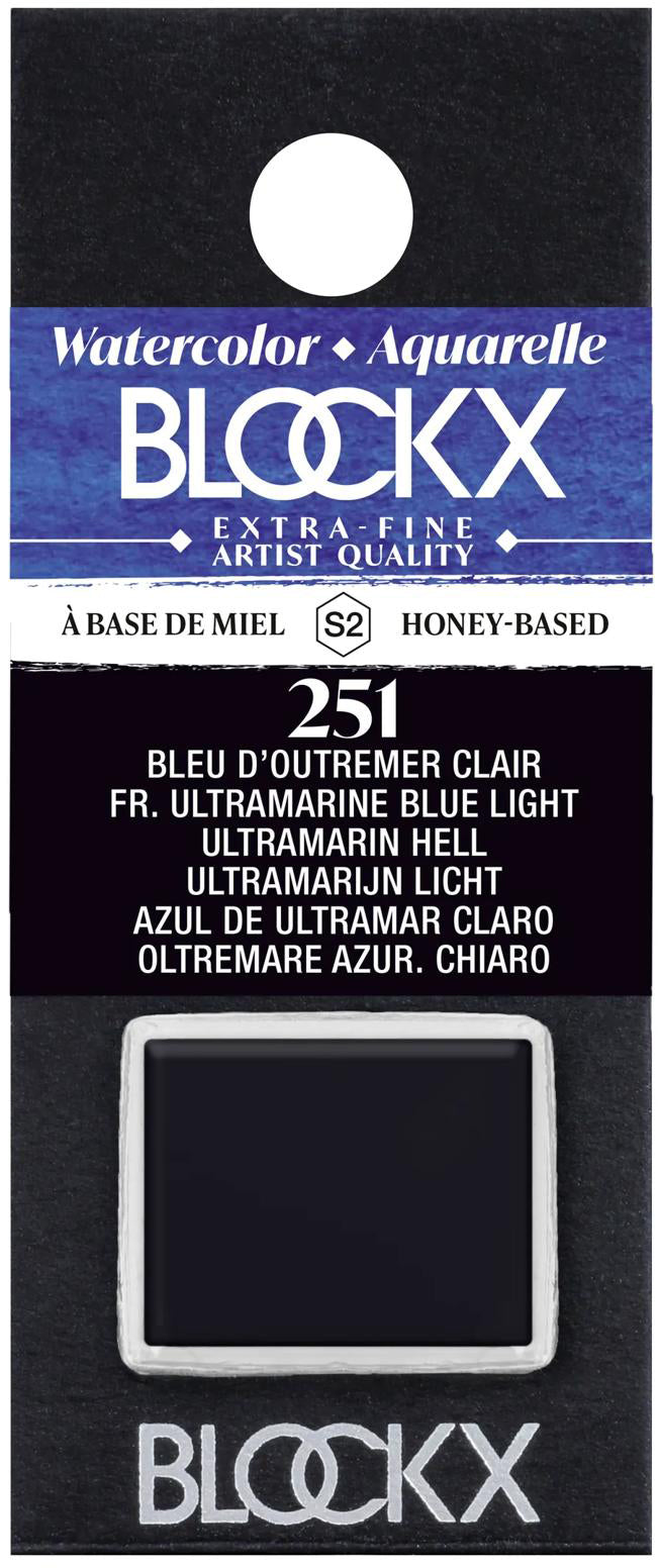 Blockx Aquarellfarbe – Ultramarin Hell – 1,5 ml (½ Näpfchen)