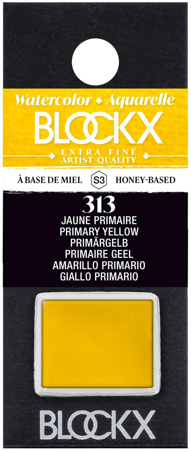Blockx Aquarellfarbe – Primärgelb – 1,5 ml (1/2 Näpfchen)