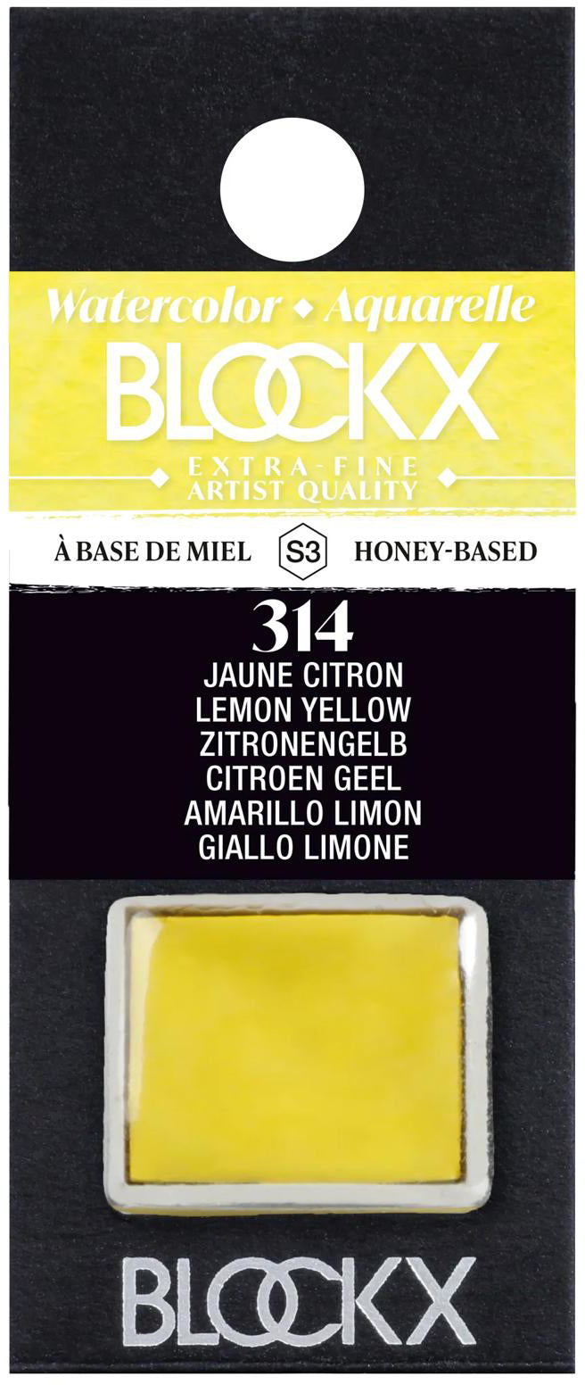 Blockx Aquarellfarbe – Zitronengelb – 1/2 Näpfchen, 1,5 ml