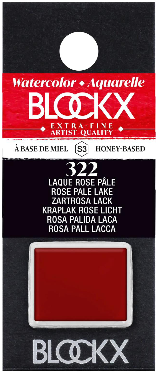 Blockx Aquarellfarbe – Zartrosa, glänzend – 1/2 Näpfchen, 1,5 ml