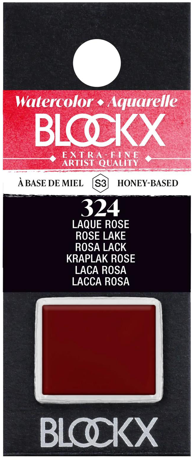 Blockx Aquarellfarbe – Rosa, glänzend – 1/2 Näpfchen, 1,5 ml