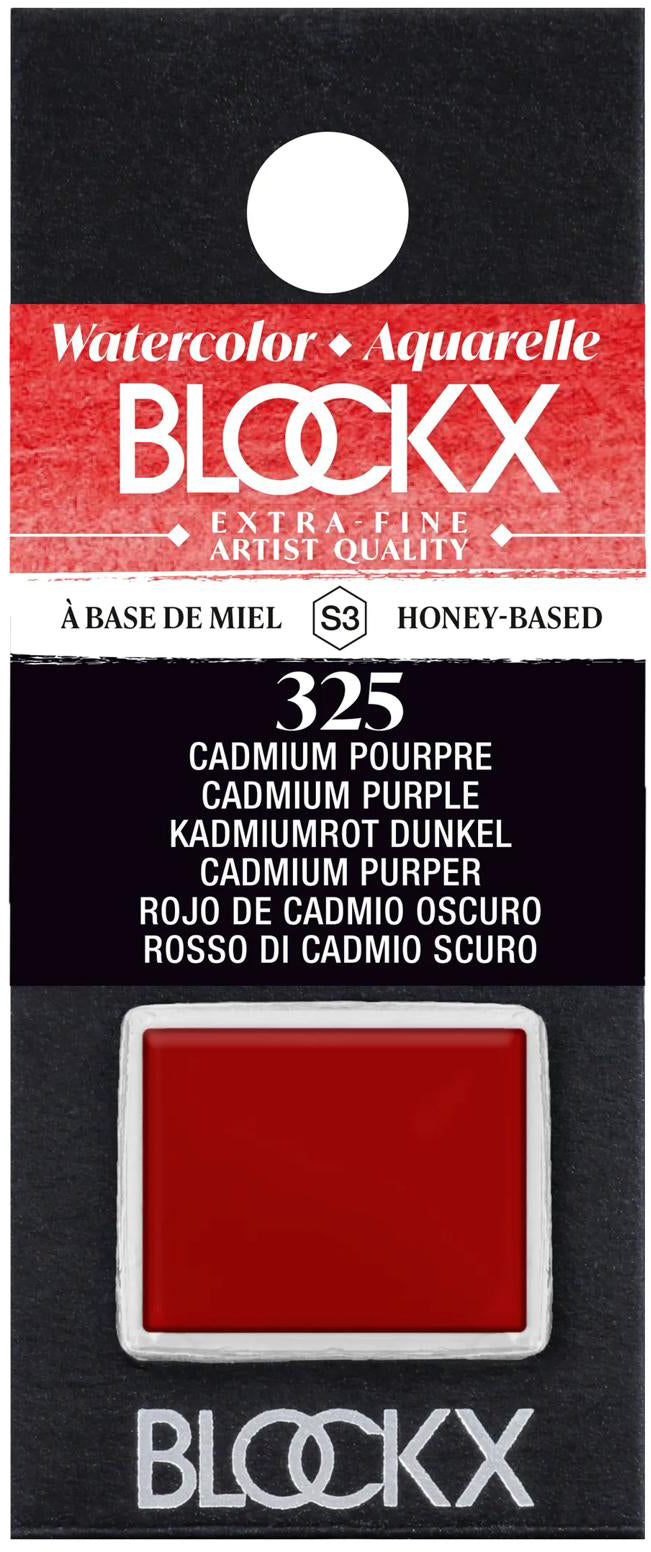 Blockx Aquarellfarbe – Kadmiumrot dunkel – 1,5 ml (½ Näpfchen)