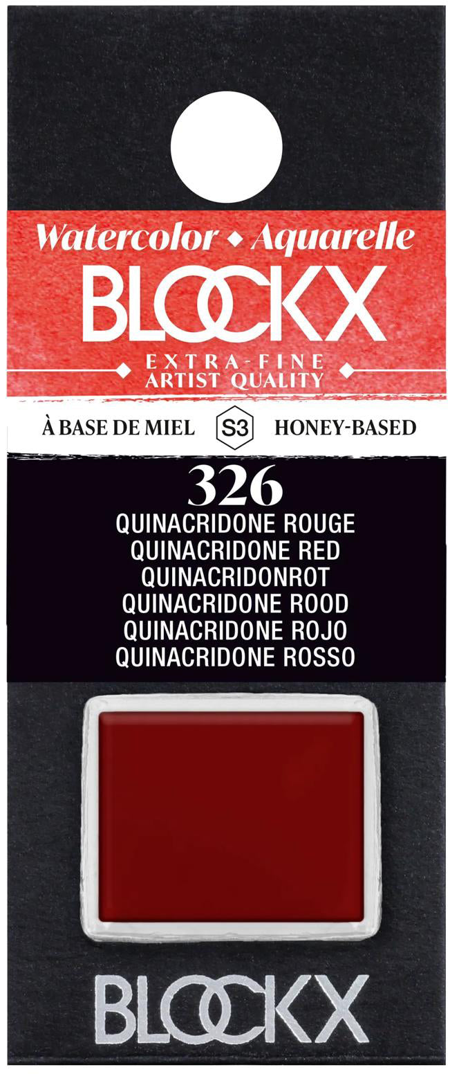 Blockx Aquarellfarbe – Quinacridonrot – 1,5 ml (1/2 Näpfchen)