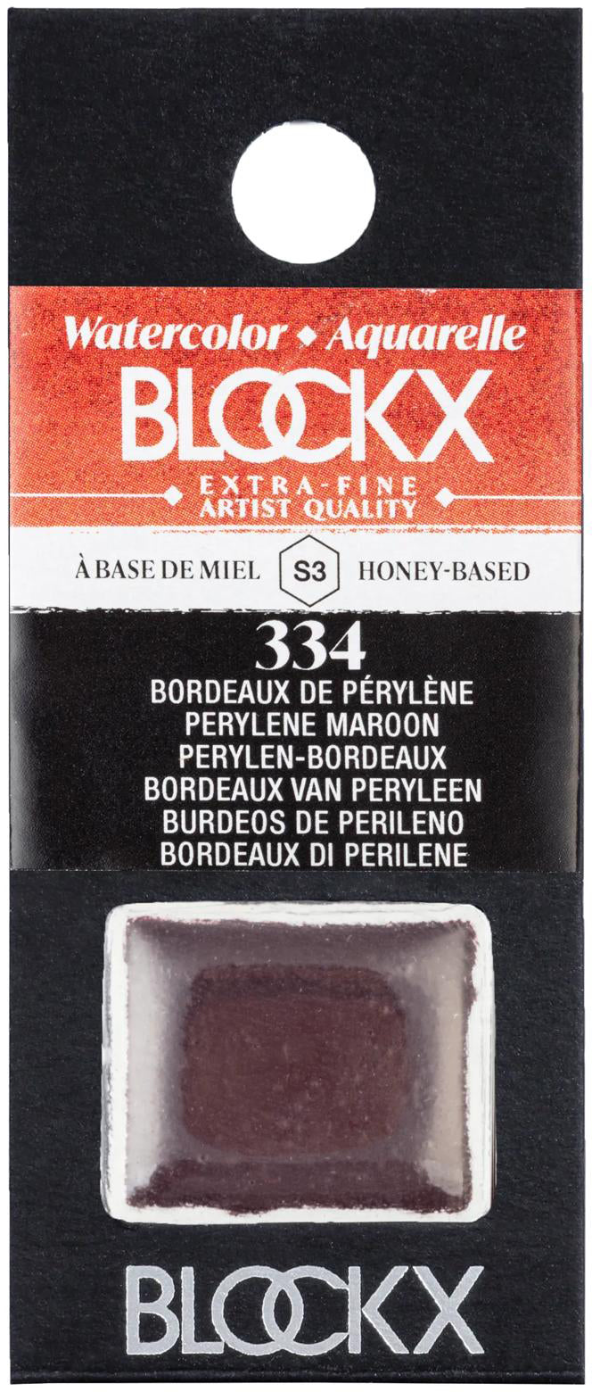 Blockx Extrafeine Aquarellfarbe – Rot Anthrachinon – 1,5 ml (1/2 Näpfchen)
