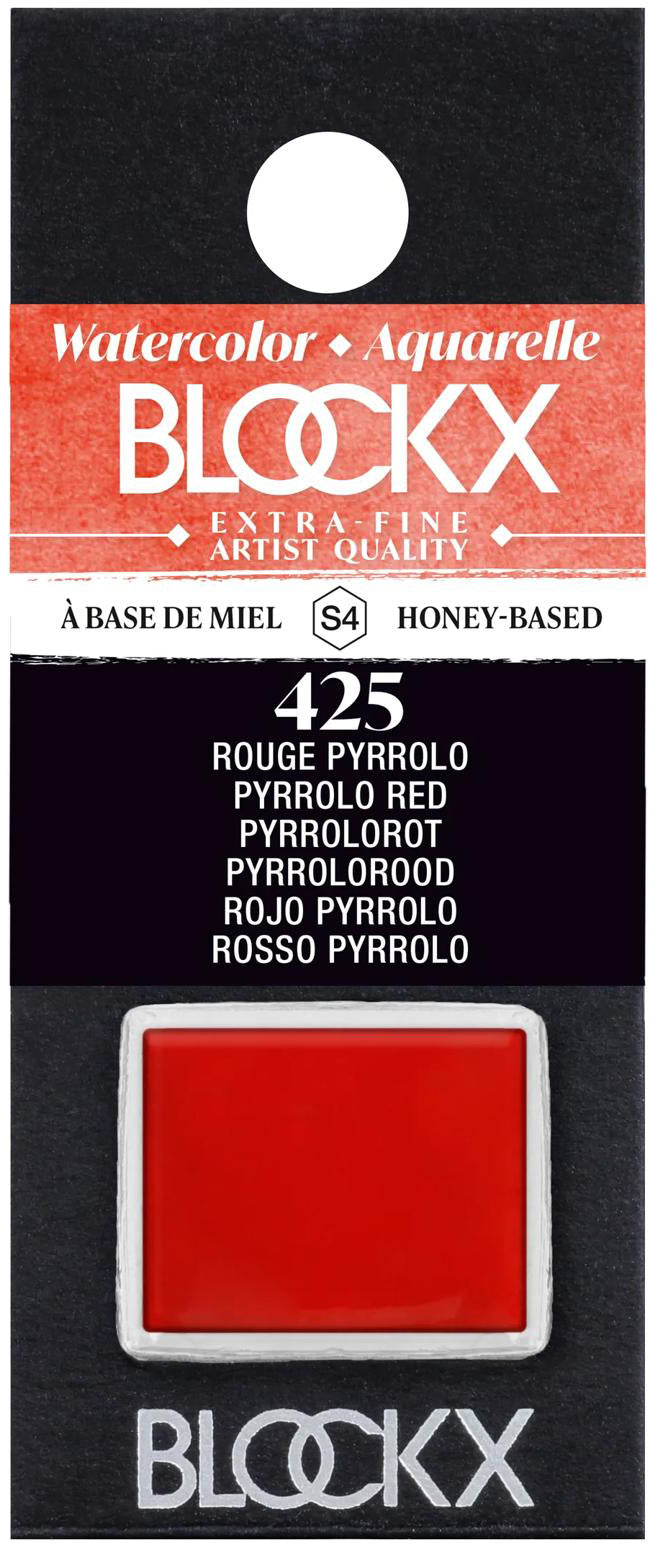 Blockx Aquarellfarbe – Pyrrolrot – 1,5 ml (1/2 Näpfchen)