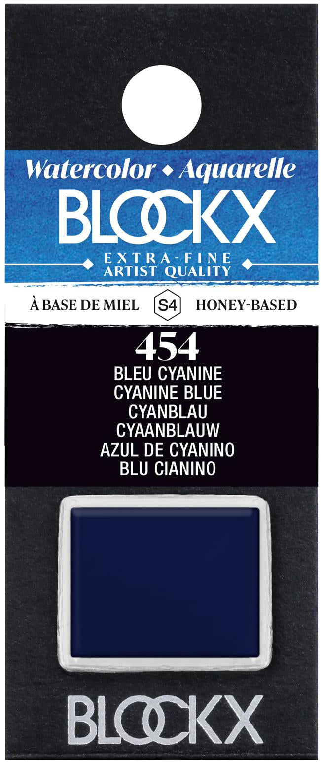 Blockx Aquarellfarbe – Cyan – 1,5 ml (1/2 Näpfchen)