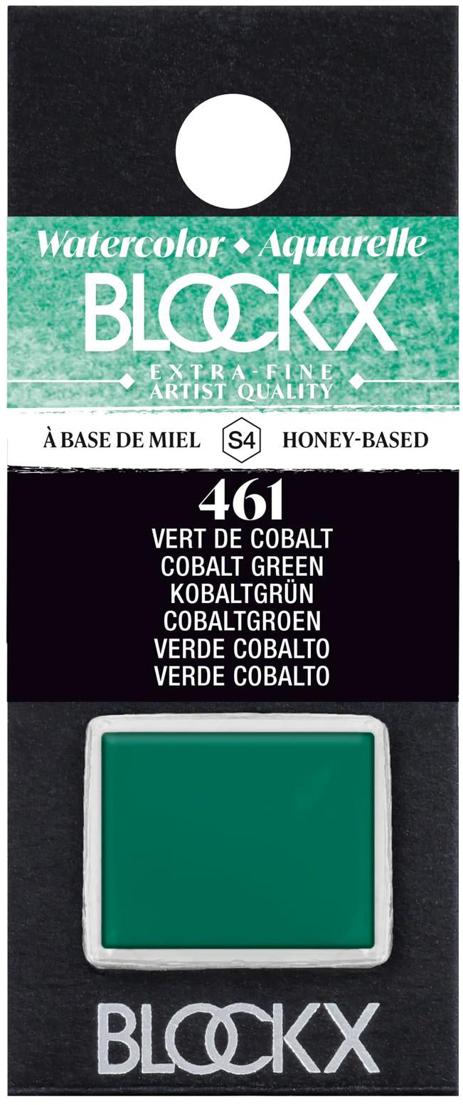 Blockx Aquarellfarbe – Kobaltgrün – 1/2 Näpfchen, 1,5 ml