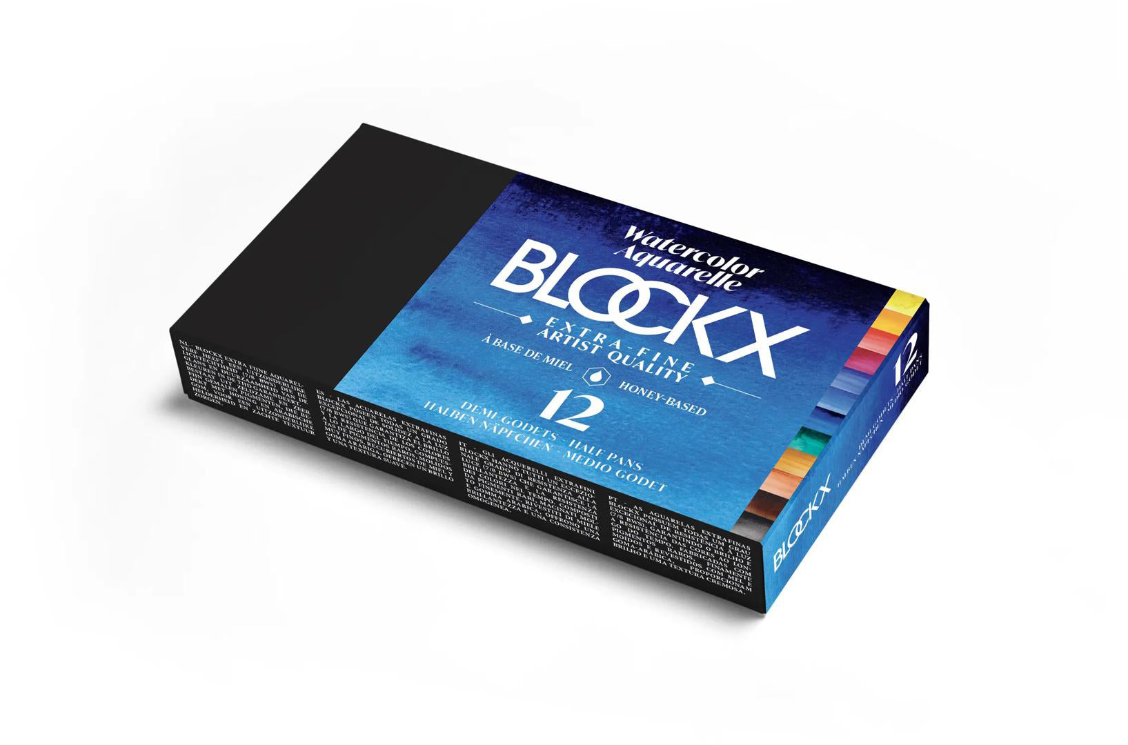 Blockx Aquarellfarben Set – 12 Farben – Metallkasten