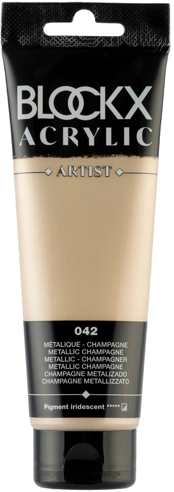 Blockx Acrylic Artist Acrylfarbe – Champagner, Metallic – 120 ml