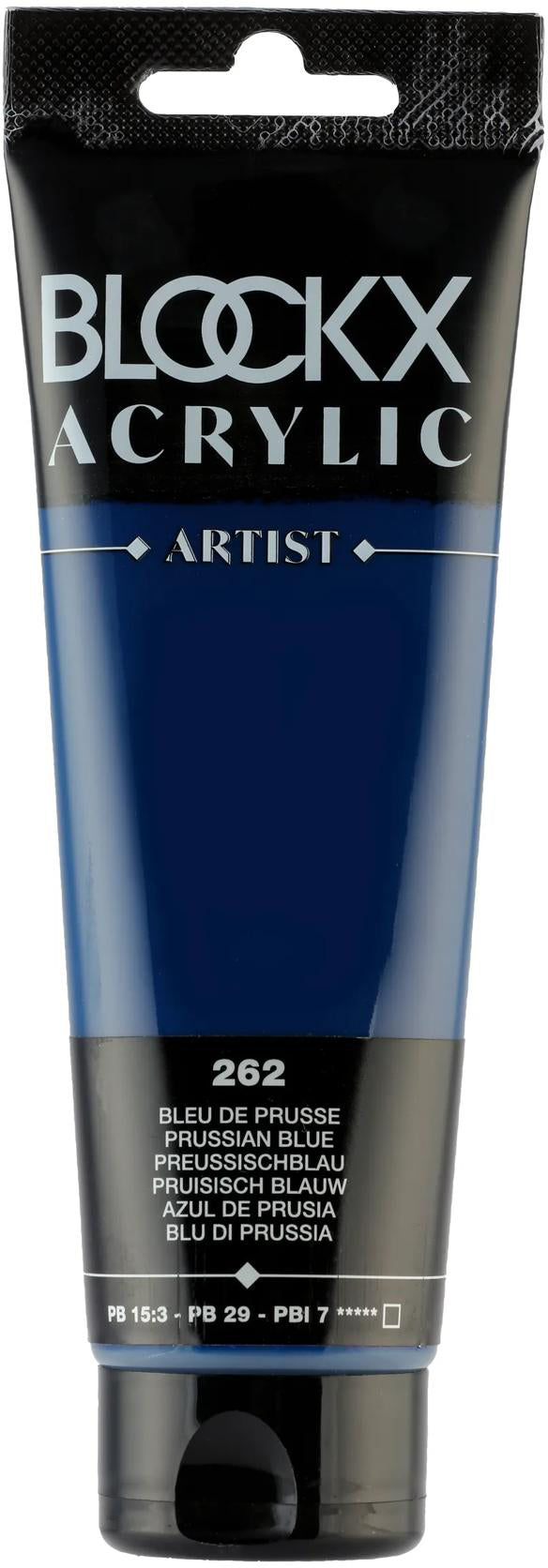 Blockx Acrylic Artist Acrylfarbe – Preussischblau, seidenmatt – 120 ml