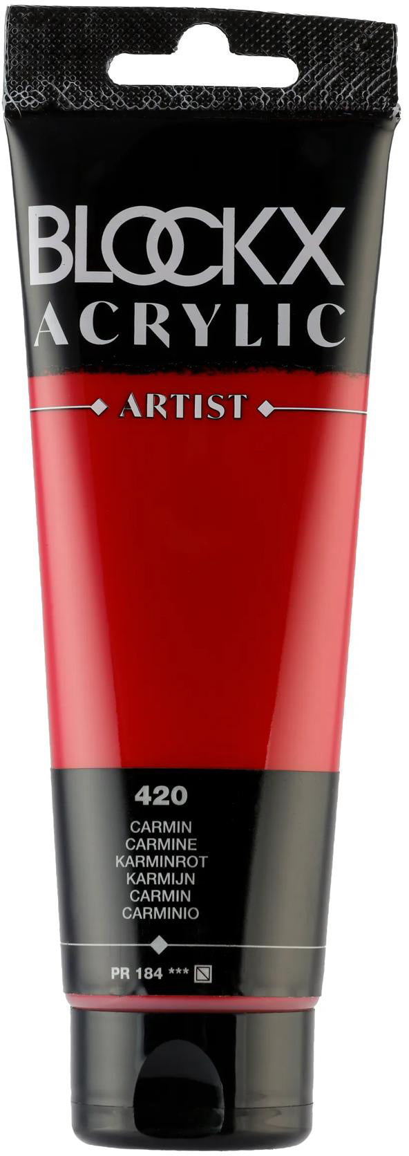 Blockx Acrylic Artist Acrylfarbe – Karmin, seidenmatt – 120 ml Tube