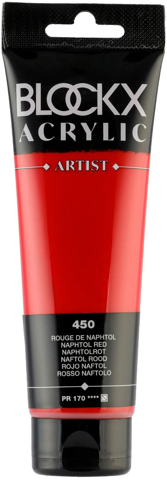 Blockx Acrylic Artist Acrylfarbe – Naphtolrot, seidenmatt – 120 ml