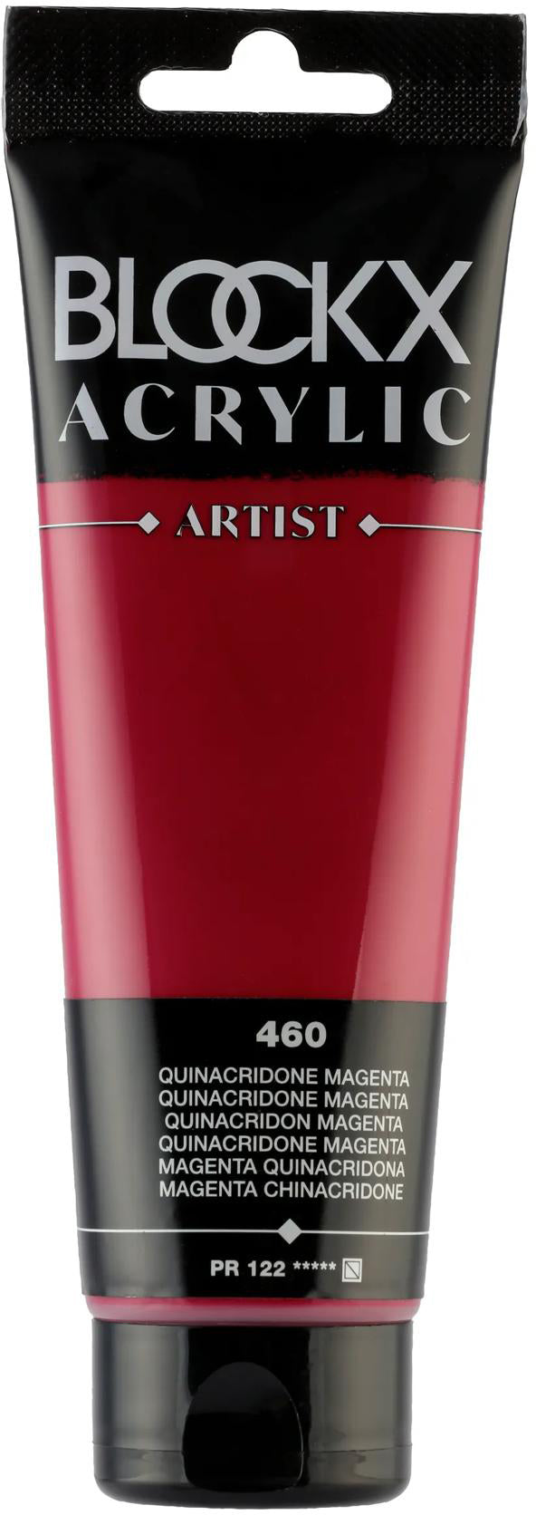 Blockx Acrylic Artist Acrylfarbe – Quinacridon Magenta, seidenmatt – 120 ml