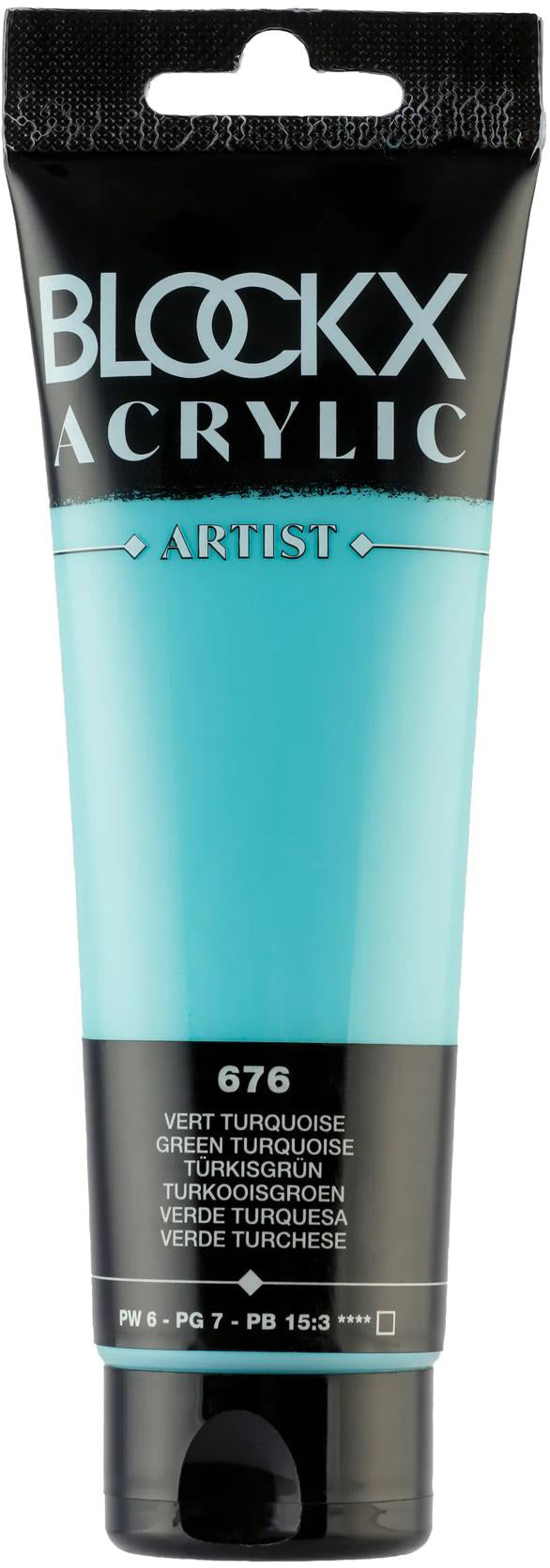 Blockx Acrylic Artist Acrylfarbe – Türkisgrün, seidenmatt – 120 ml