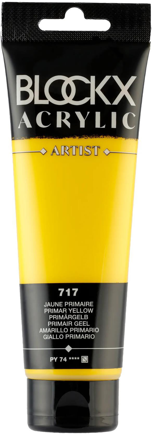 Blockx Acrylic Artist Acrylfarbe – Primärgelb, seidenmatt – 120 ml