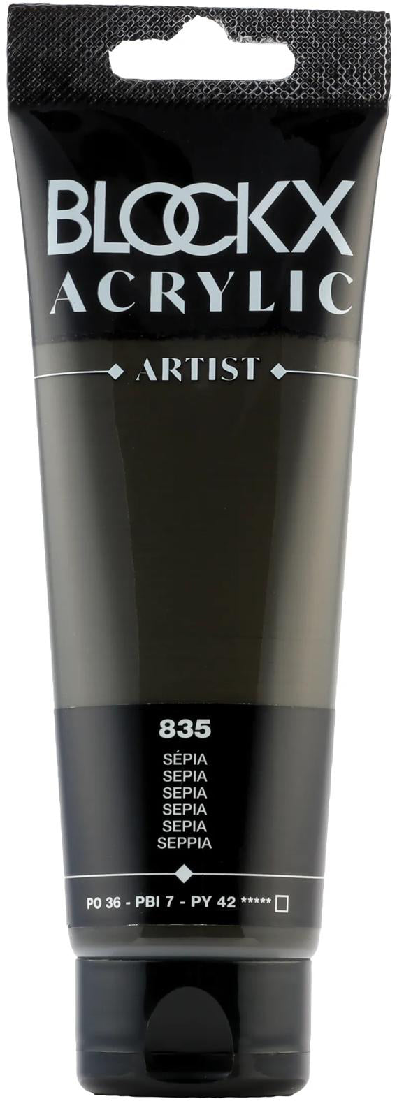 Blockx Acrylic Artist Acrylfarbe – Sepia, seidenmatt – 120 ml