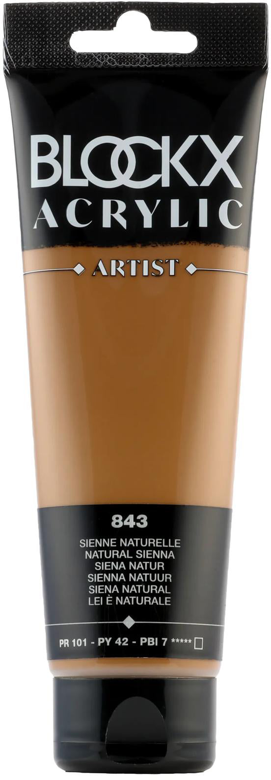 Blockx Acrylic Artist Acrylfarbe – Siena Natur, seidenmatt – 120 ml