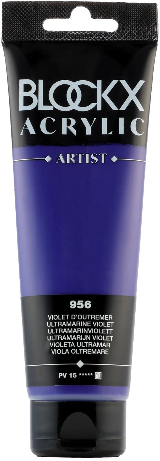Blockx Acrylic Artist Acrylfarbe – Ultramarinviolett, seidenmatt – 120 ml