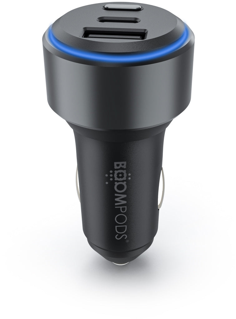 Boompods CARD68 Auto-Ladegerät 66 W – USB‑C×1, USB‑A×1