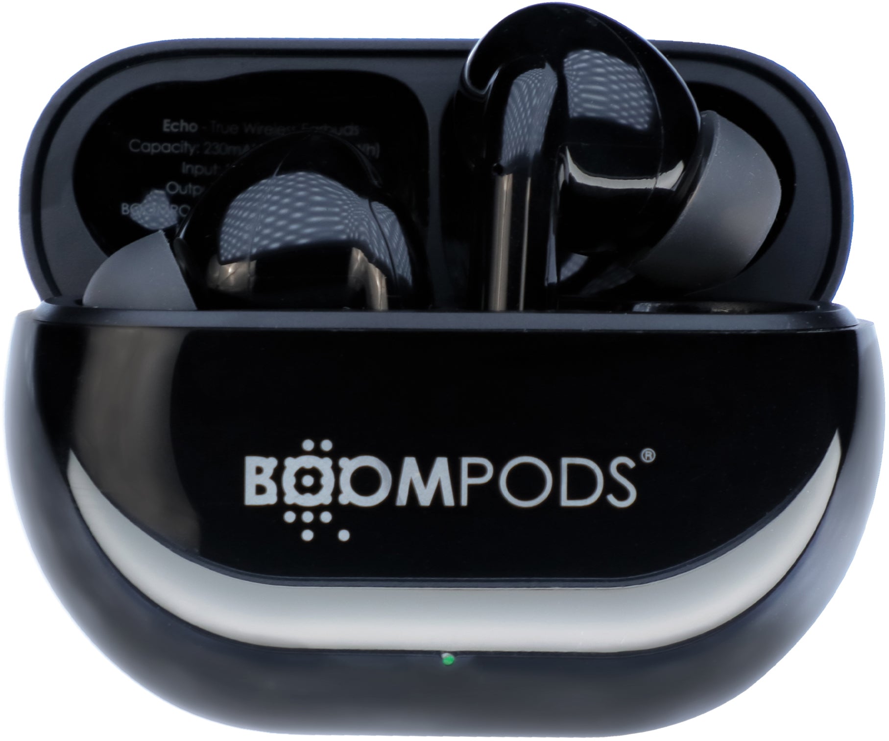 Boompods Echobuds TWS In-Ear – mit Ladecase, Schwarz, BT 5.3