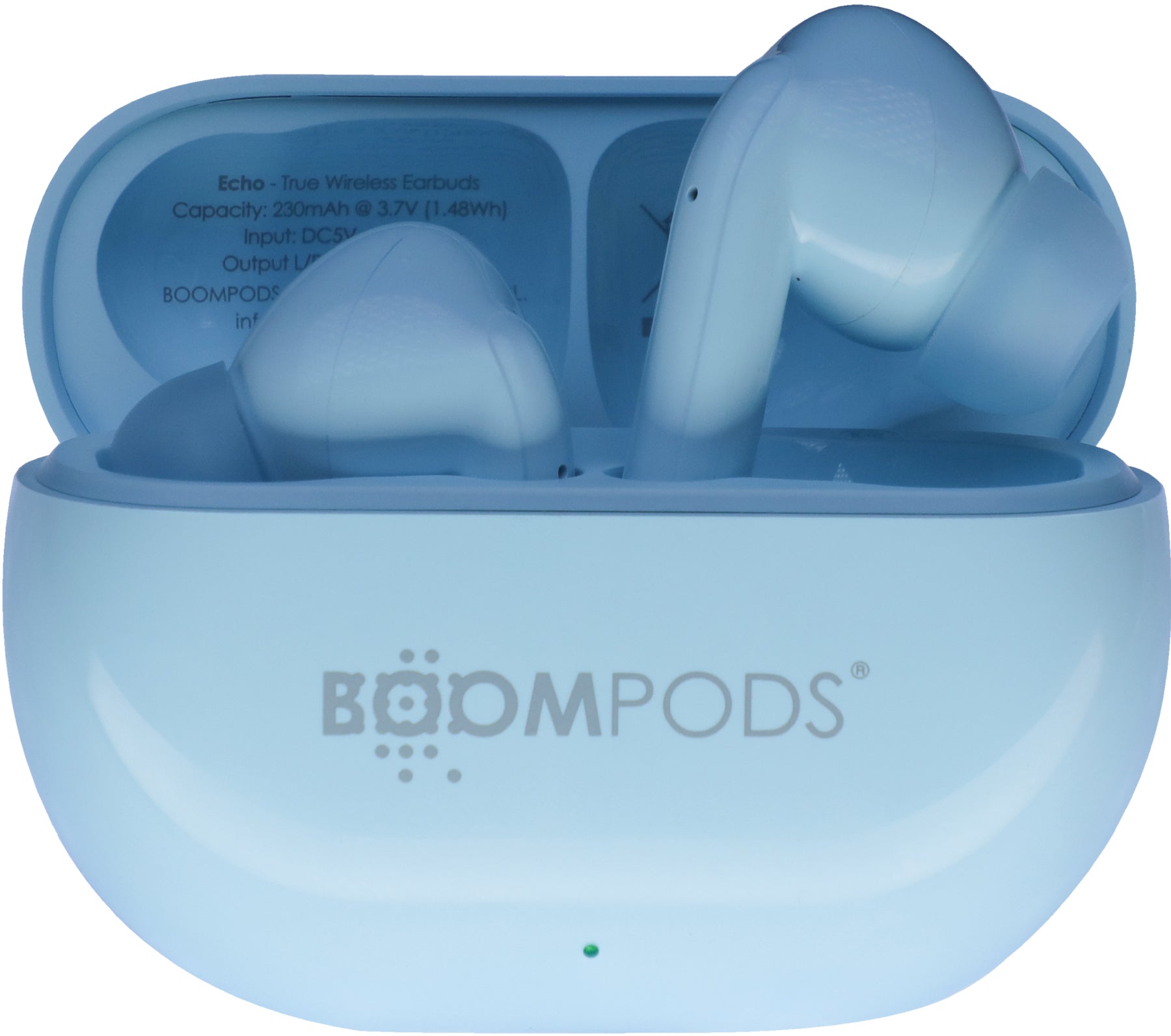 Boompods Echobuds ECHBLU TWS In-Ear – BT 5,3, IPX4, mit Ladecase, Blau