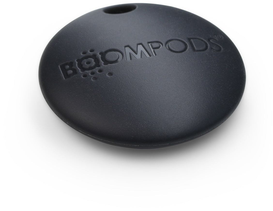 Boompods Boomtag – Bluetooth-Tracker – für Apple Wo ist? – v5.4, 10–12 Monate – Schwarz