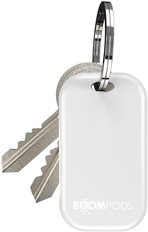 Boompods Smart Tracker Boomtag TBMWHT – für Apple Find My, Bluetooth v5.2 – 50 g – weiss
