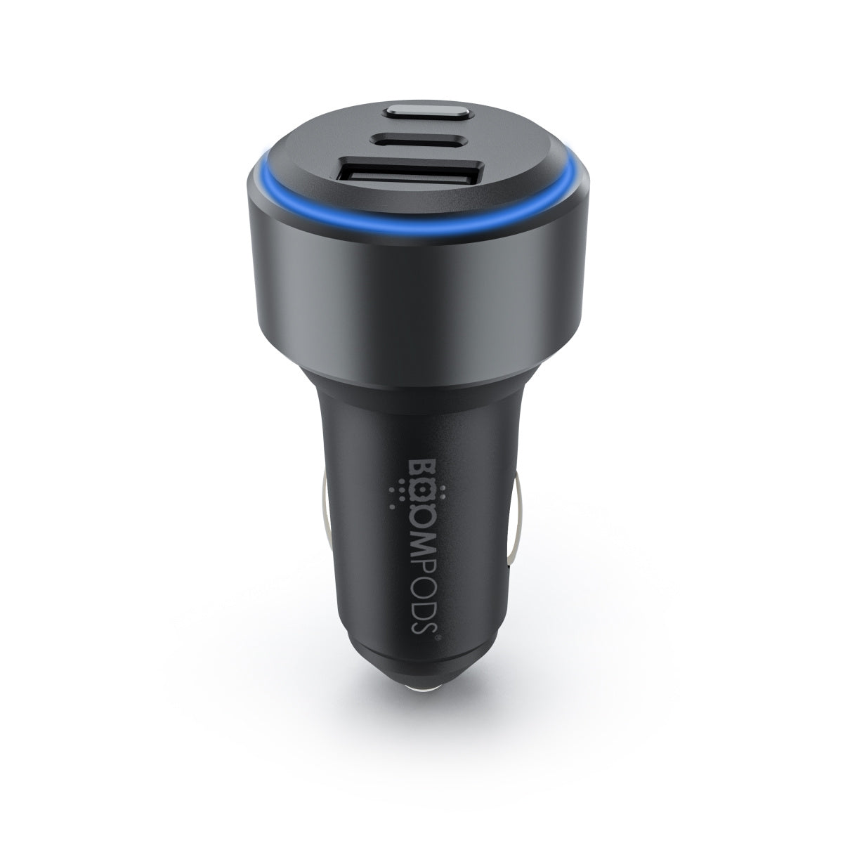 Boompods Boomtag TCARUN Auto-Ladegerät 33 W – USB-C×1, USB-A×1 – PD 3.0, QC – grau