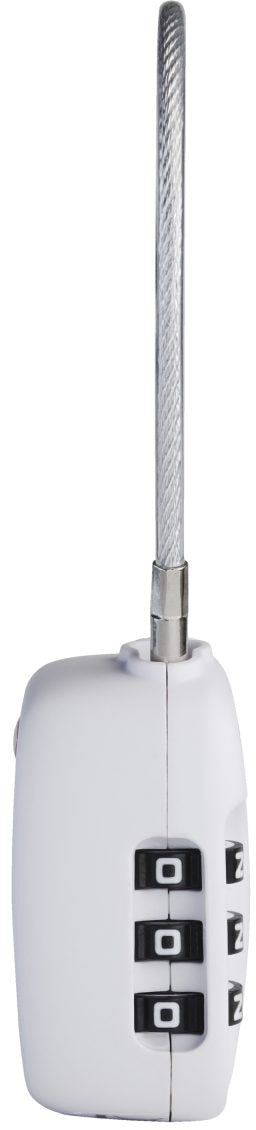 Boompods Gepäckschloss (TSA), Smart mit Apple Find My – IPX6 wasserbeständig, wiederaufladbar, 121 g – Weiss