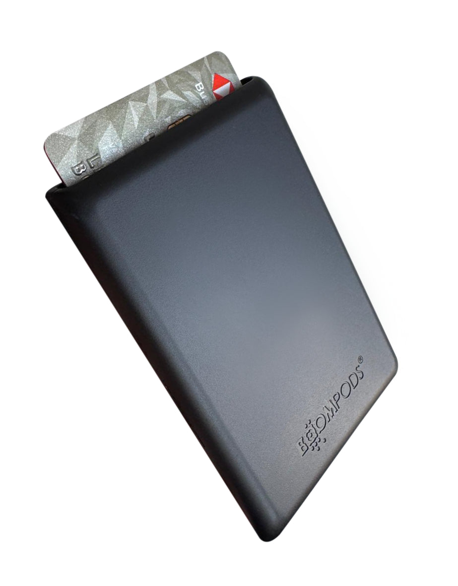 Boompods Boomcard Wallet – Bluetooth-Tracker – für Apple Wo ist? und Android Find Hub – IPX4, 120 mAh – Grau
