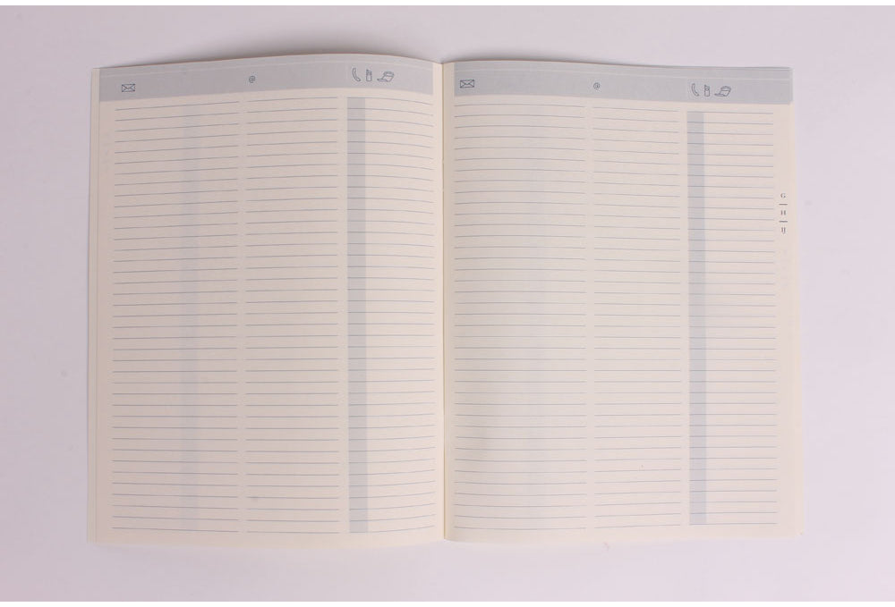 Brepols DELTA Adressenregister 16,6 × 21,7 cm – 16-seitig, Papier chamois