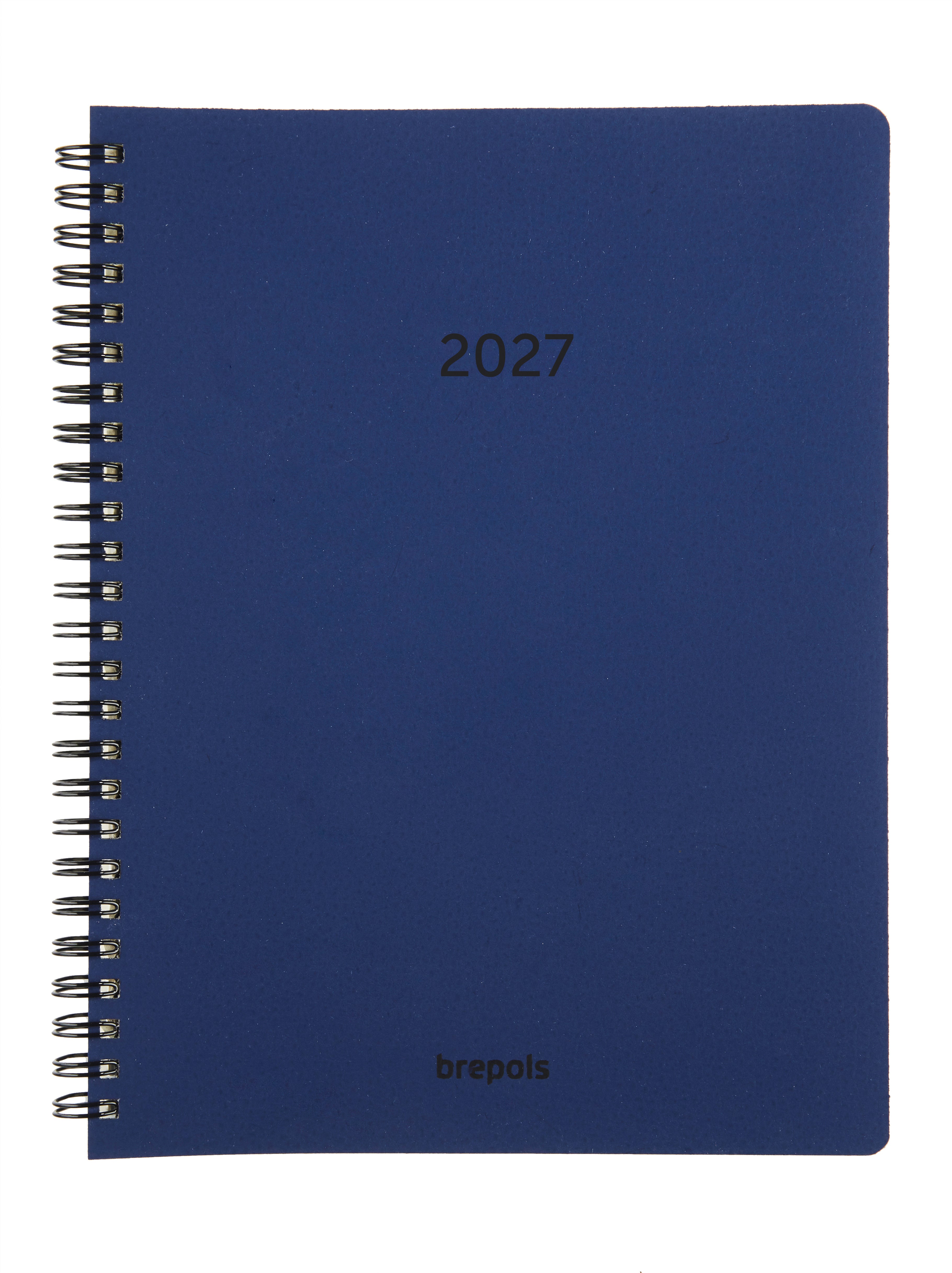 Brepols Timing Calvi – Wochenagenda 2027, 1 Woche/2 Seiten, 18,5 × 22,1 cm, blau