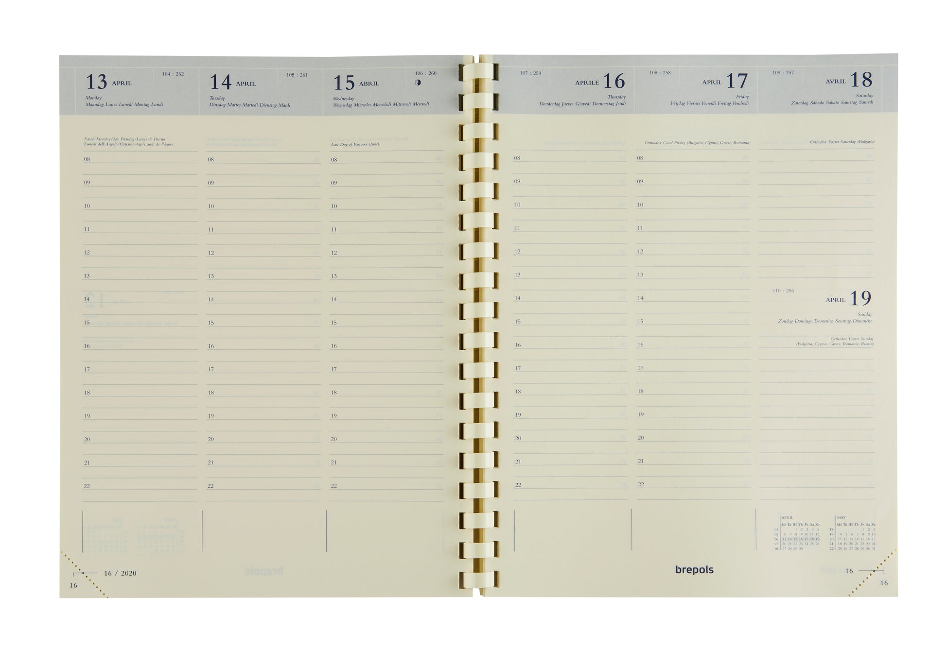 Brepols Timing – Kalendereinlage 2027, 1 Woche/2 Seiten, 17,5 × 22 cm, für Brepols Timing Agenden