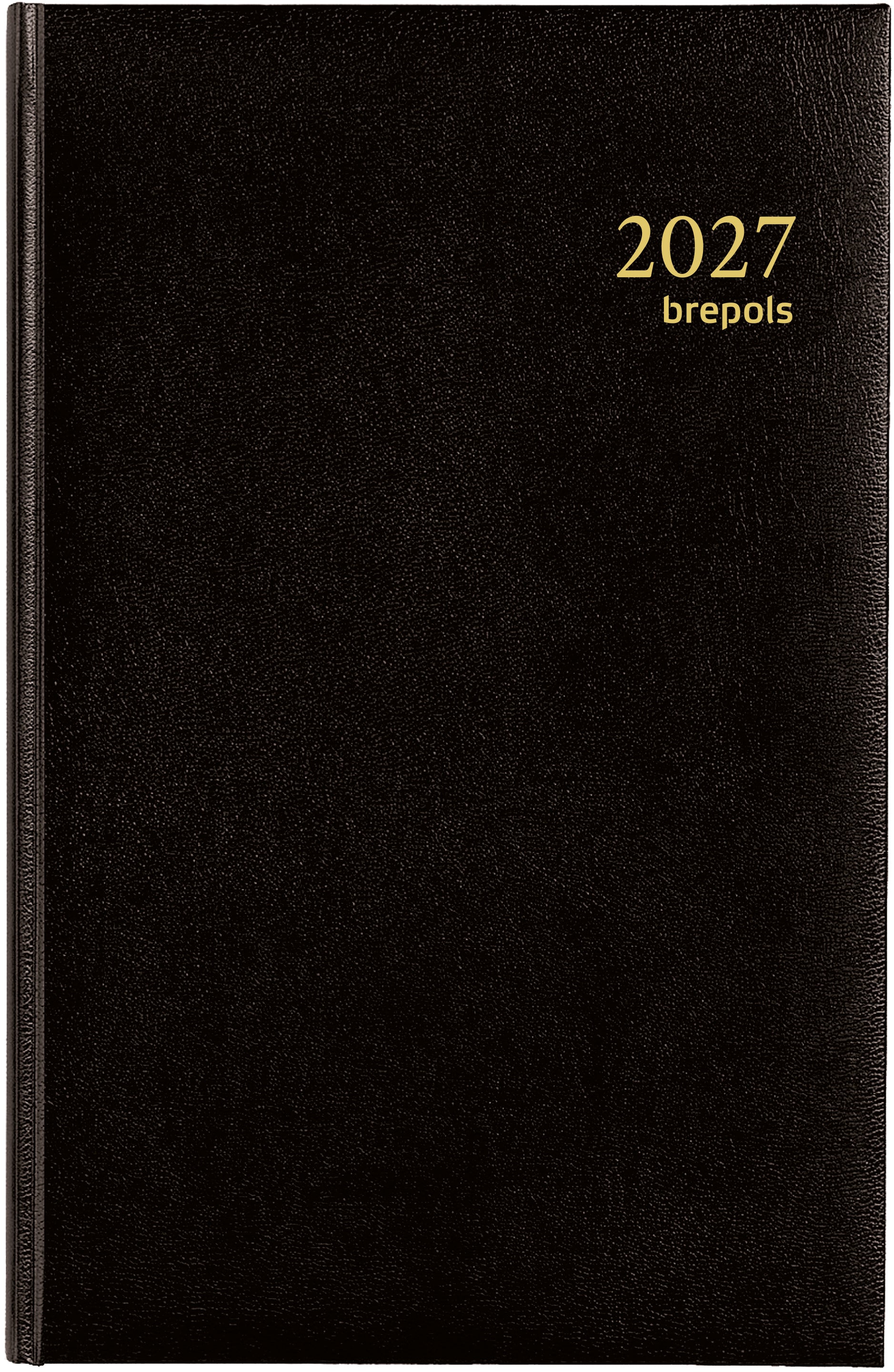Brepols Saturnus Lima Ku. – Tagesagenda 2027, 1 Tag/1 Seite, 13,9 × 21,6 cm, Schwarzes Kunstleder